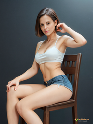 79336-Assise sur une chaise